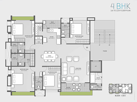 Block C - E Floor Plan