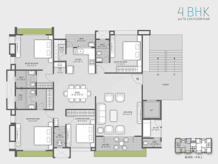 Block H - J Floor Plan